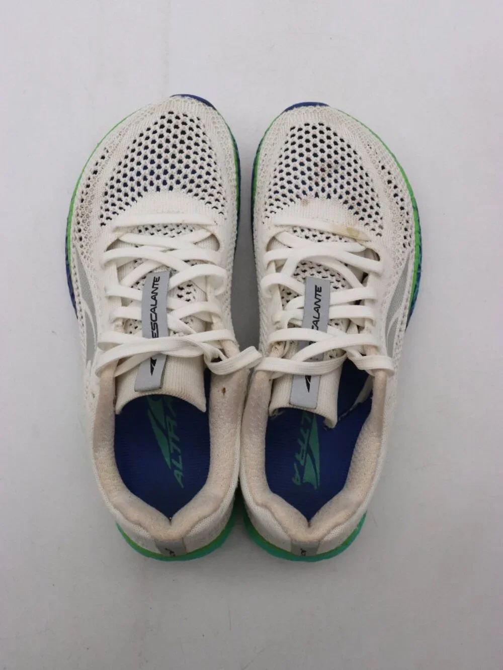 Altra Escalante Racer Women's Size 6 White Blue Green Running Shoes Sneakers